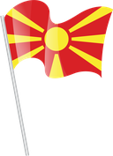 The Flag of North Macedonia Pole Flag I