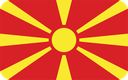 The Flag of North Macedonia Rounded Rectangle
