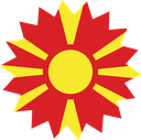 The Flag of North Macedonia Star Burst