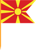 The Flag of North Macedonia V Cut
