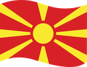 The Flag of North Macedonia Wavy I