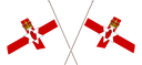 The Flag of Northern Ireland Crossed Flags