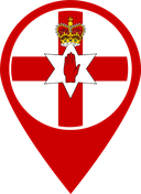 The Flag of Northern Ireland Map Pin