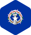 The Flag of Northern Mariana Islands Rounded Hexagon