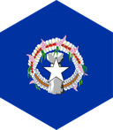 The Flag of Northern Mariana Islands Hexagon II