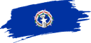 The Flag of Northern Mariana Islands Brushed