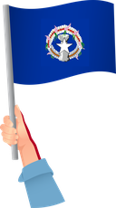 The Flag of Northern Mariana Islands Handheld