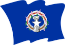 The Flag of Northern Mariana Islands Wavy II