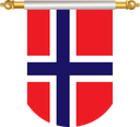 The Flag of Norway Hanging Banner II