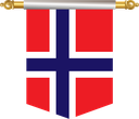 The Flag of Norway Hanging Banner III