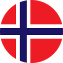 The Flag of Norway Round