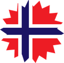 The Flag of Norway Star Burst