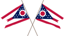 The Flag of Ohio Crossed Flags
