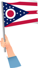 The Flag of Ohio Handheld