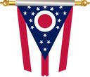 The Flag of Ohio Hanging Banner III