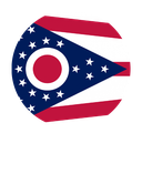 The Flag of Ohio Map Pin