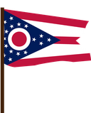 The Flag of Ohio Pole Flag III