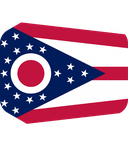 The Flag of Ohio Rounded Hexagon
