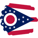 The Flag of Ohio Scallop Circle