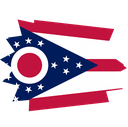 The Flag of Ohio Star Burst