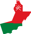 The Flag of Oman Map