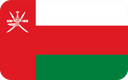 The Flag of Oman Rounded Rectangle