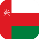 The Flag of Oman Rounded Square