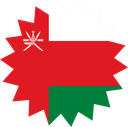 The Flag of Oman Star Burst