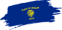 The Flag of Oregon Brushed