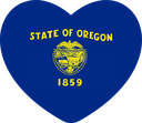 The Flag of Oregon Heart
