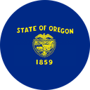 The Flag of Oregon Round