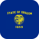 The Flag of Oregon Rounded Square