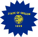 The Flag of Oregon Star Burst