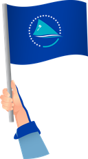The Flag of Pacific Community Handheld