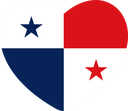 The Flag of Panama Heart