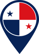 The Flag of Panama Map Pin