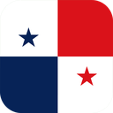 The Flag of Panama Rounded Square