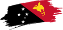 The Flag of Papua New Guinea Brushed