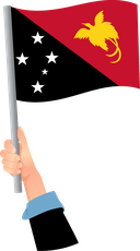The Flag of Papua New Guinea Handheld
