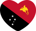 The Flag of Papua New Guinea Heart