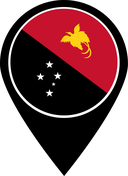 The Flag of Papua New Guinea Map Pin