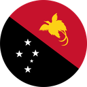 The Flag of Papua New Guinea Round