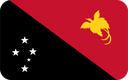The Flag of Papua New Guinea Rounded Rectangle