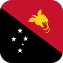 The Flag of Papua New Guinea Rounded Square