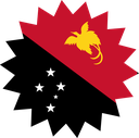 The Flag of Papua New Guinea Star Burst