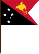 The Flag of Papua New Guinea V Cut