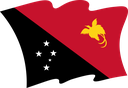 The Flag of Papua New Guinea Wavy II