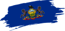 The Flag of Pennsylvania Brushed