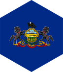 The Flag of Pennsylvania Hexagon II