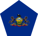 The Flag of Pennsylvania Pentagon